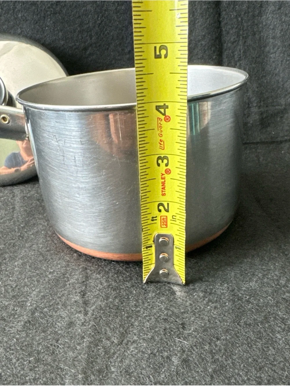 Vintage Revere Ware Sauce Pan Pot 1.5 QT Copper Bottom Clinton, IL USA W/Lid